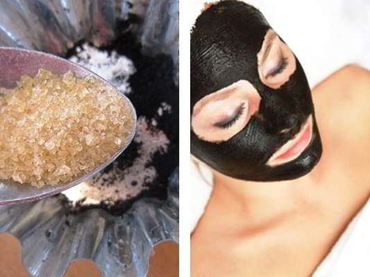 маска для обличчя желатин і вугілля активоване