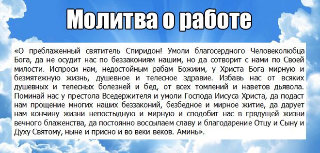 Святий Спиридон - молитва Святому Спиридону Триміфунтському на гроші, про житло та допомоги в роботі