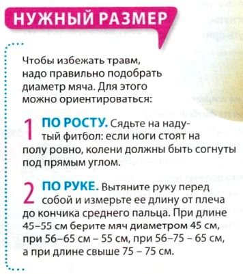 як вибрати фітбол